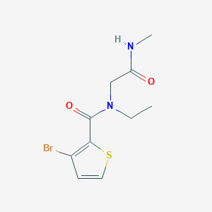 molecular formula C10H13BrN2O2S B14900343 3-Bromo-N-ethyl-N-(2-(methylamino)-2-oxoethyl)thiophene-2-carboxamide 