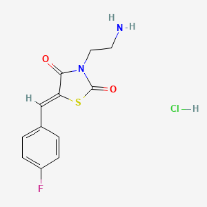 3-(2-Aminoethyl)-5-[(4-fluorophenyl)methylidene]-1,3-thiazolidine-2,4-dione hydrochloride