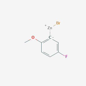 molecular formula C7H6BrFOZn B14900358 5-Fluoro-2-methoxyphenylZinc bromide 