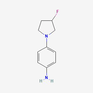 molecular formula C10H13FN2 B1490037 4-(3-Fluoropyrrolidin-1-yl)aniline CAS No. 1779937-90-4
