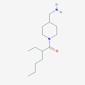molecular formula C14H28N2O B1490040 1-[4-(氨甲基)哌啶-1-基]-2-乙基己基-1-酮 CAS No. 1281292-60-1