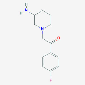 molecular formula C13H17FN2O B1490043 2-(3-Aminopiperidin-1-yl)-1-(4-fluorophenyl)ethan-1-one CAS No. 1282497-20-4