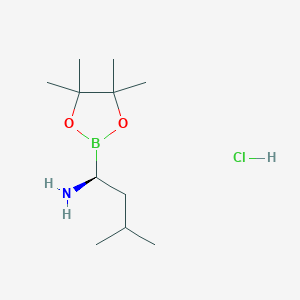 (S)-3-methyl-1-(4,4,5,5-tetramethyl-1,3,2-dioxaborolan-2-yl)butan-1-amine hydrochloride