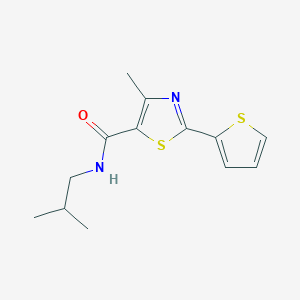 molecular formula C13H16N2OS2 B14900444 n-Isobutyl-4-methyl-2-(thiophen-2-yl)thiazole-5-carboxamide 