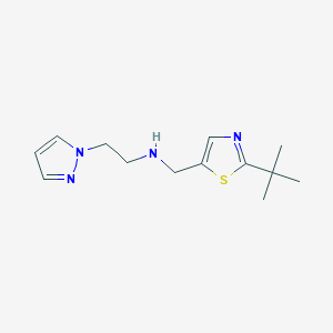 n-((2-(Tert-butyl)thiazol-5-yl)methyl)-2-(1h-pyrazol-1-yl)ethan-1-amine