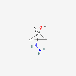 molecular formula C6H12N2O B14900511 (3-Methoxy-1-bicyclo[1.1.1]pentanyl)hydrazine 