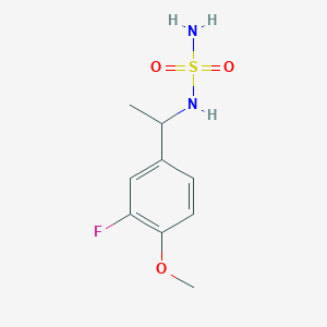 molecular formula C9H13FN2O3S B14900527 n-[1-(3-Fluoro-4-methoxyphenyl)ethyl]sulfamide 