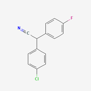 molecular formula C14H9ClFN B1490058 2-(4-氯苯基)-2-(4-氟苯基)乙腈 CAS No. 84554-21-2