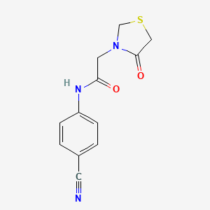 molecular formula C12H11N3O2S B14900599 n-(4-Cyanophenyl)-2-(4-oxothiazolidin-3-yl)acetamide 