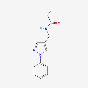 molecular formula C13H15N3O B14900606 n-((1-Phenyl-1h-pyrazol-4-yl)methyl)propionamide 