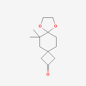 molecular formula C13H20O3 B14900659 6,6-Dimethyl-8,11-dioxadispiro[3.2.47.24]tridecan-2-one 