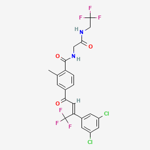 (Z)-4-(3-(3,5-Dichlorophenyl)-4,4,4-trifluorobut-2-enoyl)-2-methyl-N-(2-oxo-2-((2,2,2-trifluoroethyl)amino)ethyl)benzamide