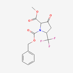 molecular formula C15H14F3NO5 B14900699 1-Benzyl 2-methyl 3-oxo-5-(trifluoromethyl)pyrrolidine-1,2-dicarboxylate 