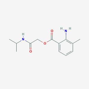 molecular formula C13H18N2O3 B14900739 2-(Isopropylamino)-2-oxoethyl 2-amino-3-methylbenzoate 