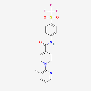 1-(3-Methylpyridin-2-yl)-N-(4-(trifluoromethylsulfonyl)phenyl)-1,2,3,6-tetrahydropyridine-4-carboxamide