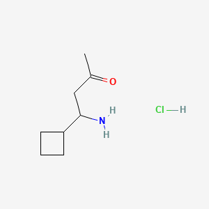 4-Amino-4-cyclobutylbutan-2-one hydrochloride