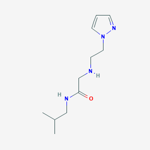 molecular formula C11H20N4O B14900791 2-((2-(1h-Pyrazol-1-yl)ethyl)amino)-N-isobutylacetamide 