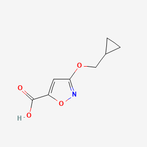 molecular formula C8H9NO4 B1490080 3-(Cyclopropylmethoxy)isoxazole-5-carboxylic acid CAS No. 1428233-26-4