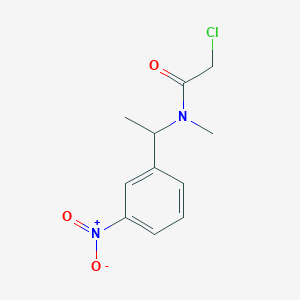molecular formula C11H13ClN2O3 B1490081 2-chloro-N-methyl-N-[1-(3-nitrophenyl)ethyl]acetamide CAS No. 1423029-72-4