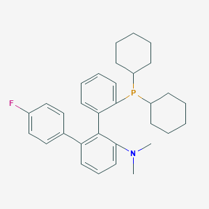 molecular formula C32H39FNP B14900818 2-(2-dicyclohexylphosphanylphenyl)-3-(4-fluorophenyl)-N,N-dimethylaniline 