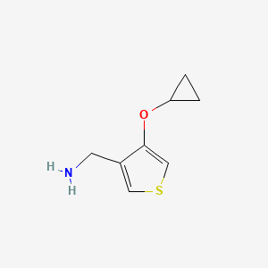 molecular formula C8H11NOS B1490083 {[4-(环丙氧基)-3-噻吩基]甲基}胺 CAS No. 1428234-19-8