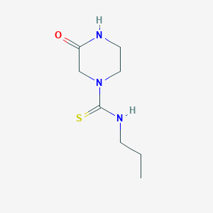 molecular formula C8H15N3OS B14900862 3-oxo-N-propylpiperazine-1-carbothioamide 