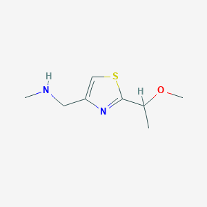 {[2-(1-Methoxyethyl)-1,3-thiazol-4-yl]methyl}(methyl)amine
