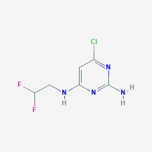 molecular formula C6H7ClF2N4 B14900932 6-chloro-N4-(2,2-difluoroethyl)pyrimidine-2,4-diamine 