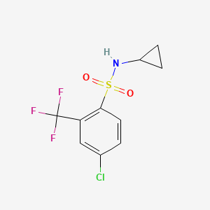 molecular formula C10H9ClF3NO2S B14900951 4-chloro-N-cyclopropyl-2-(trifluoromethyl)benzenesulfonamide 