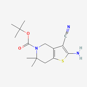 tert-Butyl 2-amino-3-cyano-6,6-dimethyl-6,7-dihydrothieno[3,2-c]pyridine-5(4H)-carboxylate