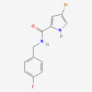 molecular formula C12H10BrFN2O B14900979 4-Bromo-N-(4-fluorobenzyl)-1h-pyrrole-2-carboxamide 