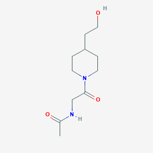 molecular formula C11H20N2O3 B1490098 N-(2-(4-(2-hydroxyethyl)piperidin-1-yl)-2-oxoethyl)acetamide CAS No. 1996482-89-3
