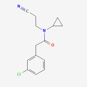 2-(3-chlorophenyl)-N-(2-cyanoethyl)-N-cyclopropylacetamide