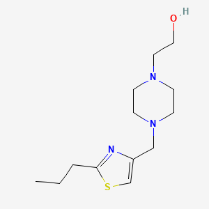 molecular formula C13H23N3OS B14900993 2-(4-((2-Propylthiazol-4-yl)methyl)piperazin-1-yl)ethan-1-ol 