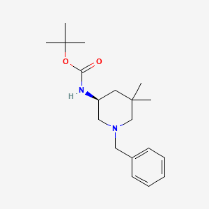 tert-Butyl (S)-(1-benzyl-5,5-dimethylpiperidin-3-yl)carbamate