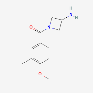 molecular formula C12H16N2O2 B1490101 (3-Aminoazetidin-1-yl)(4-methoxy-3-methylphenyl)methanone CAS No. 2092034-84-7