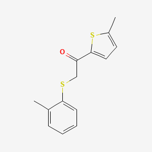 1-(5-Methylthiophen-2-yl)-2-(o-tolylthio)ethan-1-one