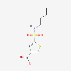 molecular formula C9H13NO4S2 B14901021 5-(n-Butylsulfamoyl)thiophene-3-carboxylic acid 