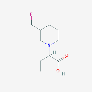 2-(3-(Fluoromethyl)piperidin-1-yl)butanoic acid