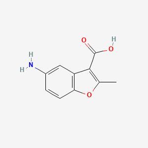 molecular formula C10H9NO3 B14901031 5-Amino-2-methylbenzofuran-3-carboxylic acid 