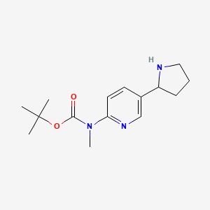 molecular formula C15H23N3O2 B14901063 Tert-butyl methyl(5-(pyrrolidin-2-yl)pyridin-2-yl)carbamate 