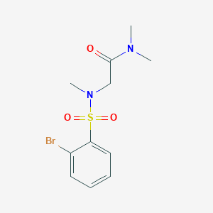 molecular formula C11H15BrN2O3S B14901071 2-((2-Bromo-N-methylphenyl)sulfonamido)-N,N-dimethylacetamide 