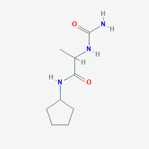 molecular formula C9H17N3O2 B14901078 n-Cyclopentyl-2-ureidopropanamide 