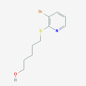 molecular formula C10H14BrNOS B14901089 5-((3-Bromopyridin-2-yl)thio)pentan-1-ol 