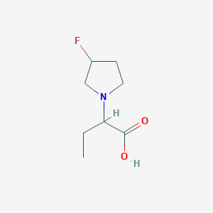 molecular formula C8H14FNO2 B1490112 2-(3-氟代吡咯烷-1-基)丁酸 CAS No. 2026161-50-0