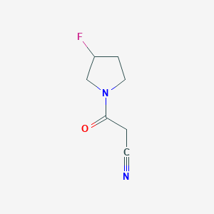 molecular formula C7H9FN2O B1490113 3-(3-氟吡咯烷-1-基)-3-氧代丙腈 CAS No. 2023944-82-1