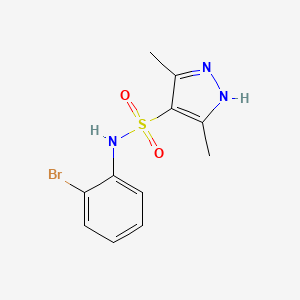 molecular formula C11H12BrN3O2S B14901138 N-(2-bromophenyl)-3,5-dimethyl-1H-pyrazole-4-sulfonamide 