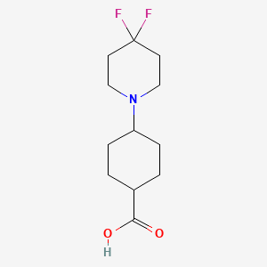 molecular formula C12H19F2NO2 B1490114 4-(4,4-Difluoropiperidin-1-yl)cyclohexane-1-carboxylic acid CAS No. 2098123-54-5
