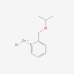 molecular formula C10H13BrOZn B14901180 2-[(i-Propyloxy)methyl]phenylZinc bromide 