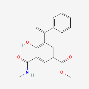 molecular formula C18H17NO4 B14901188 Methyl 4-hydroxy-3-(methylcarbamoyl)-5-(1-phenylvinyl)benzoate 